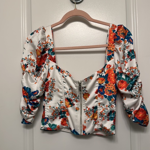 For Love & Lemons Brandy Top in Ivory - Picture 4 of 6